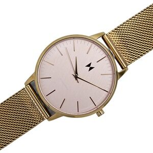 MVMT Boulevard Rose Gold Pink Dial Rose Gold Strap Mesh Bracelet Women's